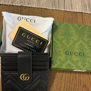Gucci Black Leather Card Holder